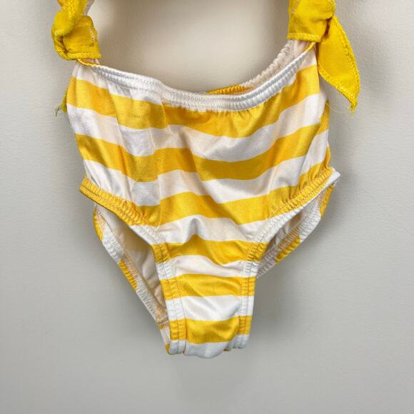 Vintage Carter's Yellow Striped Cool It! Koala Bathing Suit 5T USA - Picture 4 of 11